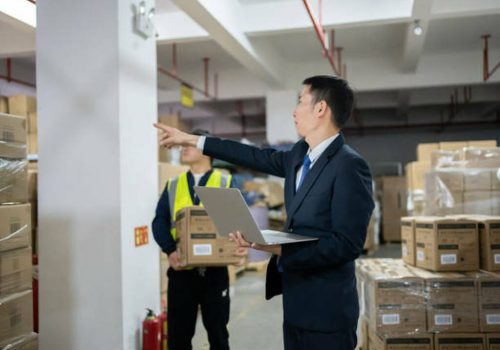 The administrator inspects the distribution warehouse